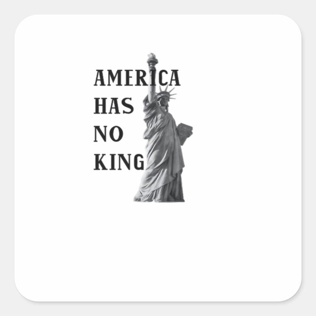 Amerika Hat keinen König Klassiker Quadratischer Aufkleber (Vorderseite)