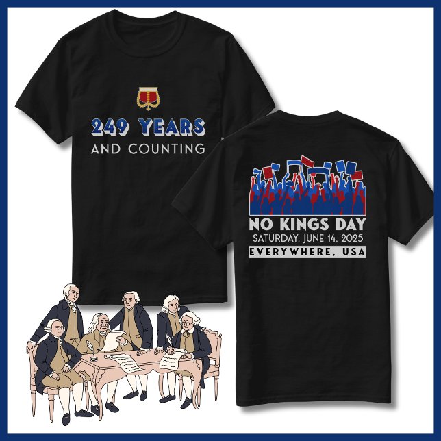 Amerika hat keinen Königsprotesttag 2025 T-Shirt (No Kings Day June 14, 2025 Protest Rally Shirt)