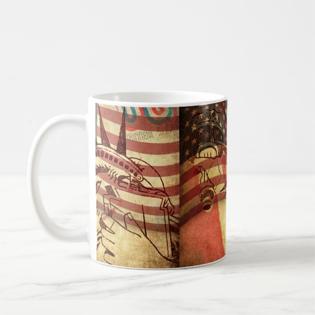 Amerika, Hintergrund Kaffeetasse (Links)