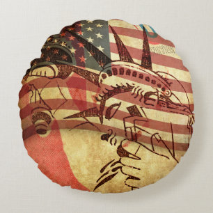 Amerika, Hintergrund Rundes Kissen