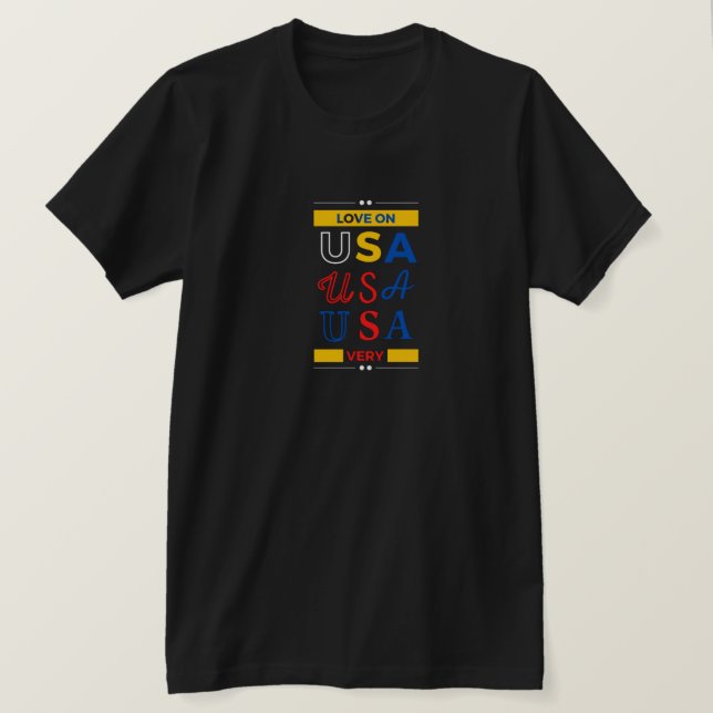 Amerika im Herzen T-Shirt (Design vorne)