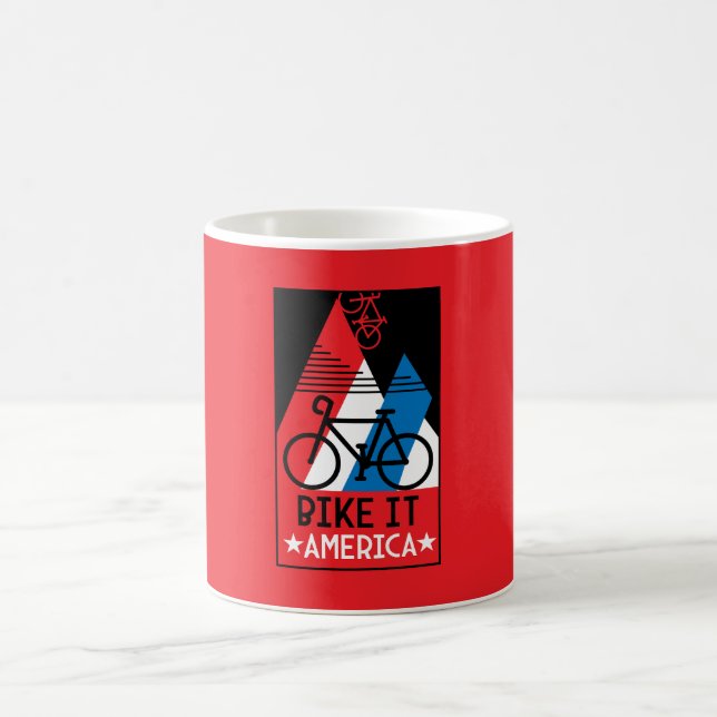 Amerika im Rad Kaffeetasse (Mittel)