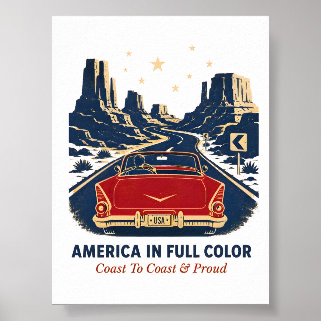 Amerika im Vollfarbenposter Poster (Vorne)