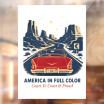 Amerika in voller Farbe Fensterfolie