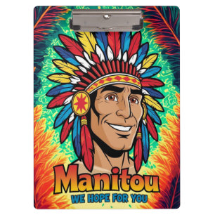 Amerika-Indianer-Leuchtfeuer Farben. Klemmbrett