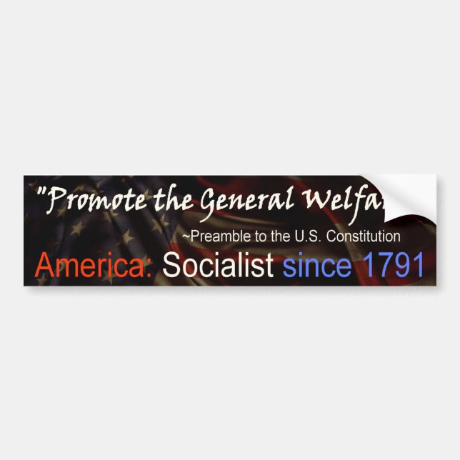Amerika ist - Autoaufkleber sozialistisch (Vorne)