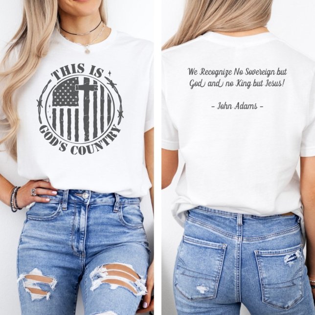 Amerika ist das Land der Götter | John Adams Zitat T-Shirt (Von Creator hochgeladen)