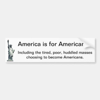 Amerika ist für Amerikaner - Freiheitsstatue Autoaufkleber
