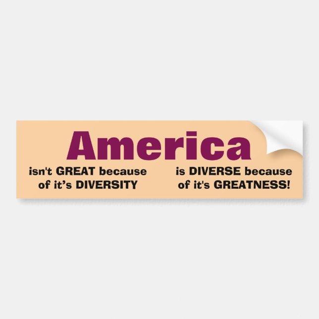 Amerika ist groß autoaufkleber (Vorne)