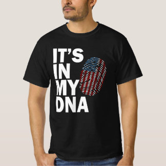 Amerika ist in meiner DNA | Amerikanische Flagge T-Shirt