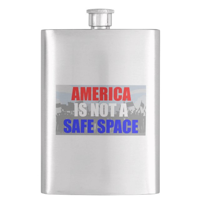 Amerika ist kein sicherer Ort Flachmann (Vorderseite)