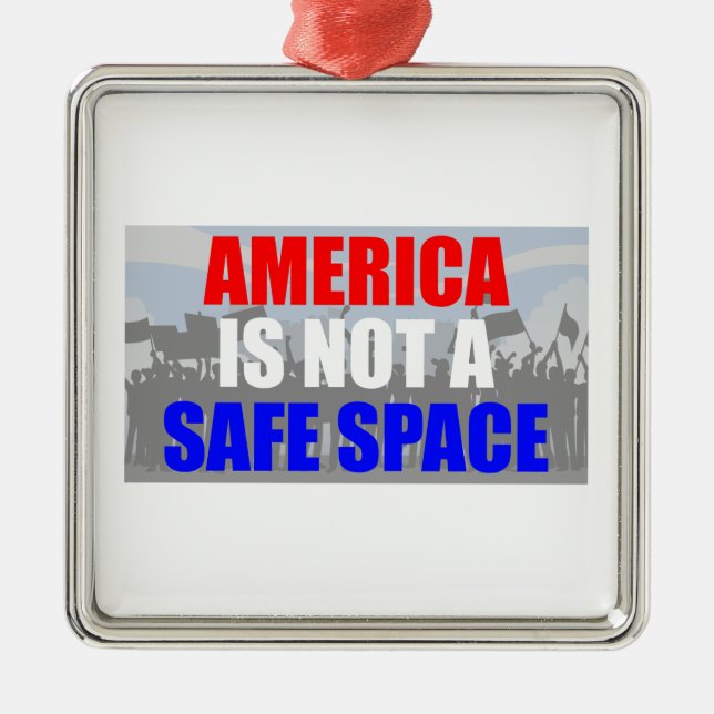 Amerika ist kein sicherer Ort Ornament Aus Metall (Vorne)