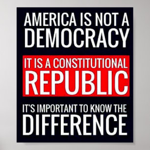 Amerika ist keine Demokratie Poster