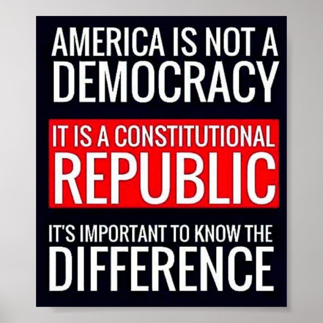 Amerika ist keine Demokratie Poster (Vorne)