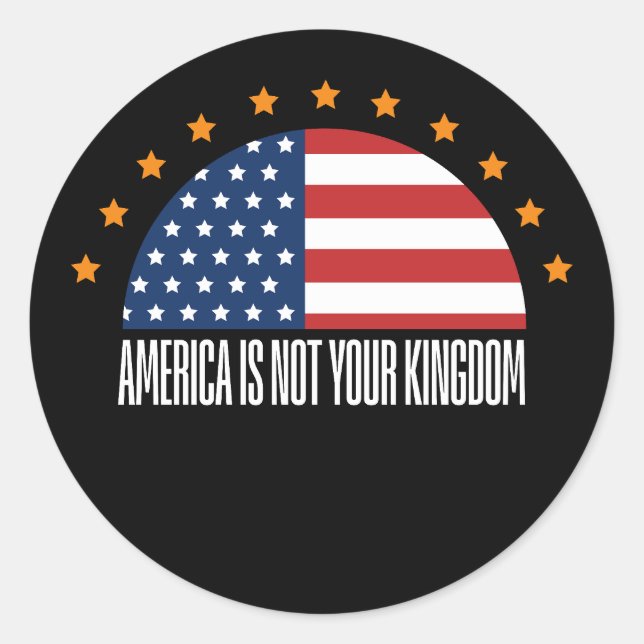 Amerika ist nicht Ihr Königreich — Rebellion Runder Aufkleber (Vorderseite)