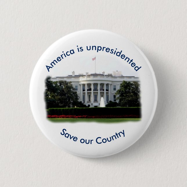 Amerika ist Unpresidented AntiTrumpf-Knopf Button (Vorderseite)