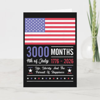 Amerika-Jubiläum USA 3000 Monate 250 Jahre Juli Karte