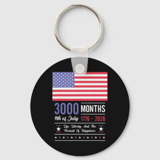 Amerika-Jubiläum USA 3000 Monate 250 Jahre Juli Schlüsselanhänger