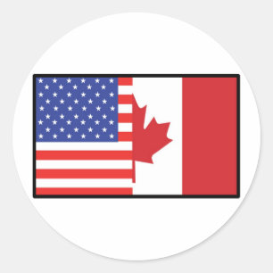 Amerika Kanada Runder Aufkleber
