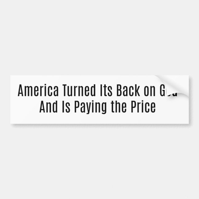 Amerika kehrte zurück zu Gott Autoaufkleber (Vorne)