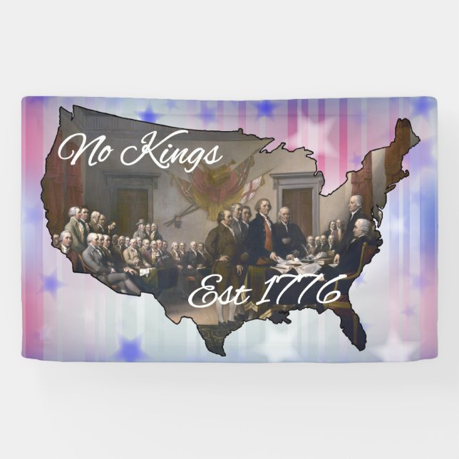 Amerika keine Könige Est 1776 Banner (Horizontal)