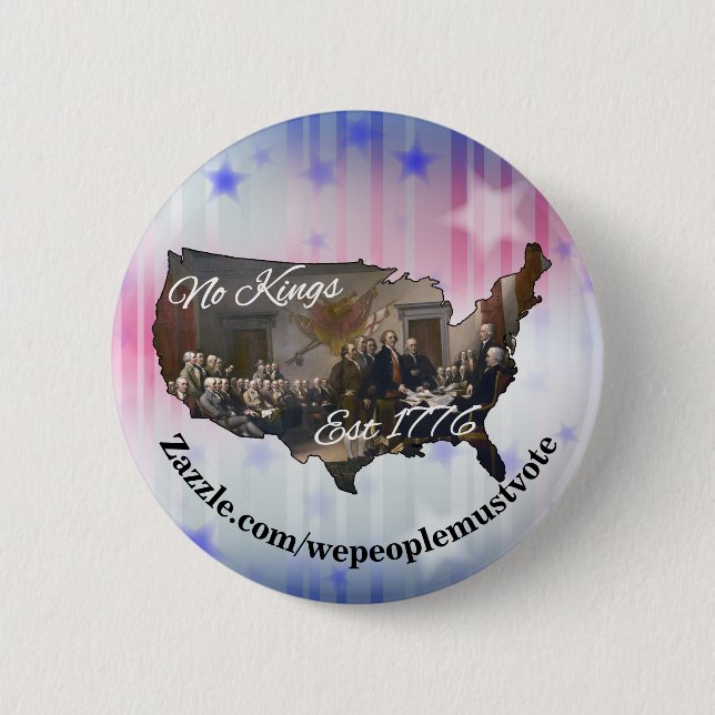 Amerika keine Könige Est 1776 Button (Vorderseite)
