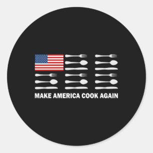 Amerika kochen lassen Küche Runder Aufkleber