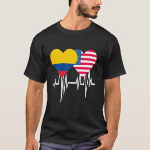 Amerika Kolumbien Paare Herz T-Shirt
