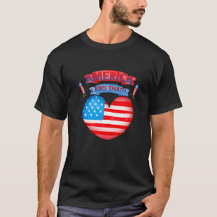 Amerika Land, dass ich Liebe Herz Flag 4. Juli 200 T-Shirt