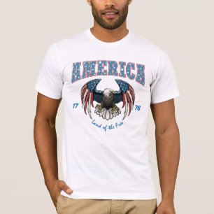 Amerika Land der Freie, 4. Juli 1776 Adler T-Shirt