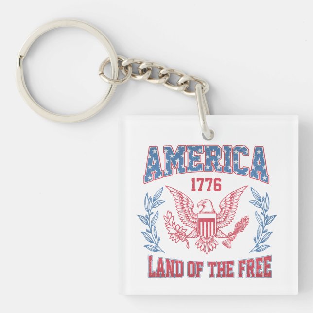 Amerika Land der Freien Schlüsselanhänger (Vorderseite)
