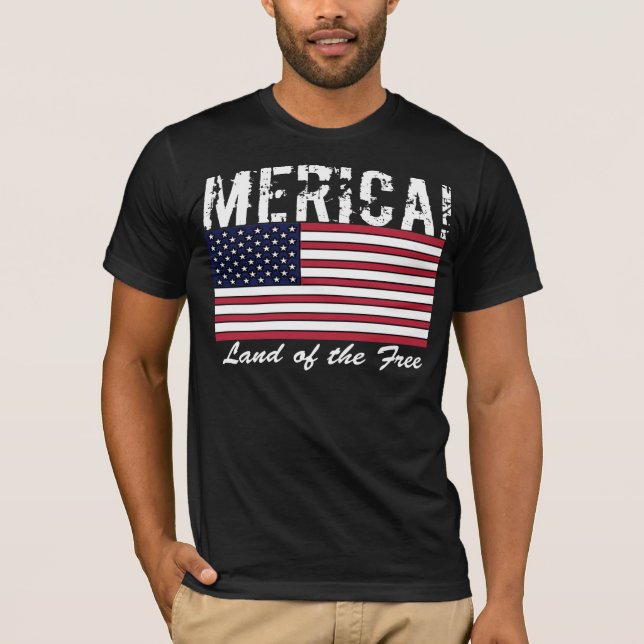 Amerika-Land der freien Shirt-Dunkelheit T-Shirt (Vorderseite)