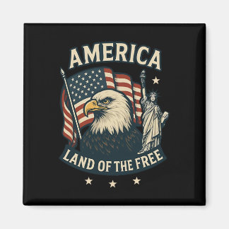 Amerika Land der Freien USA-Flagge 4. Juli Magnet