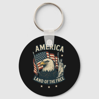 Amerika Land der Freien USA-Flagge 4. Juli Schlüsselanhänger