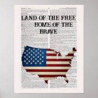 Amerika Land der Freien Zuhause der Brave