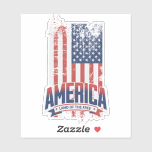 Amerika - Land der Freiheit Aufkleber