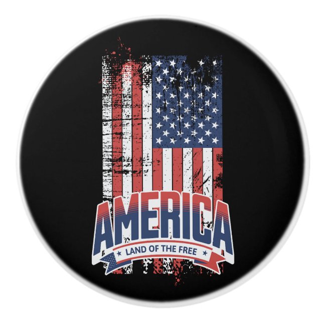 Amerika - Land der Freiheit Keramikknauf (Vorderseite)