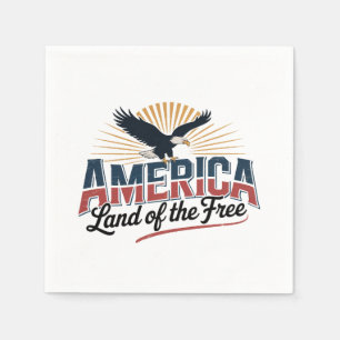 Amerika - Land der Freiheit mit dem Majestic Eagle Serviette