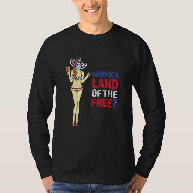 Amerika Land des freien Patrioten 4. Juli T-Shirt (Vorderseite)