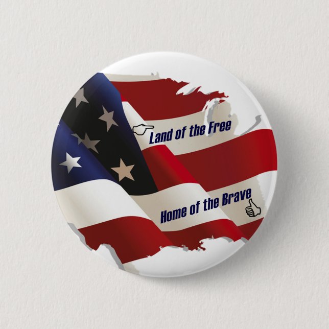 Amerika/Land des freien Zuhause vom tapferen/vom Button (Vorderseite)