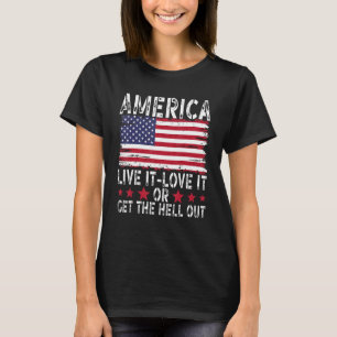 Amerika lebt es Liebe 4. Juli Männer und Frauen T-Shirt
