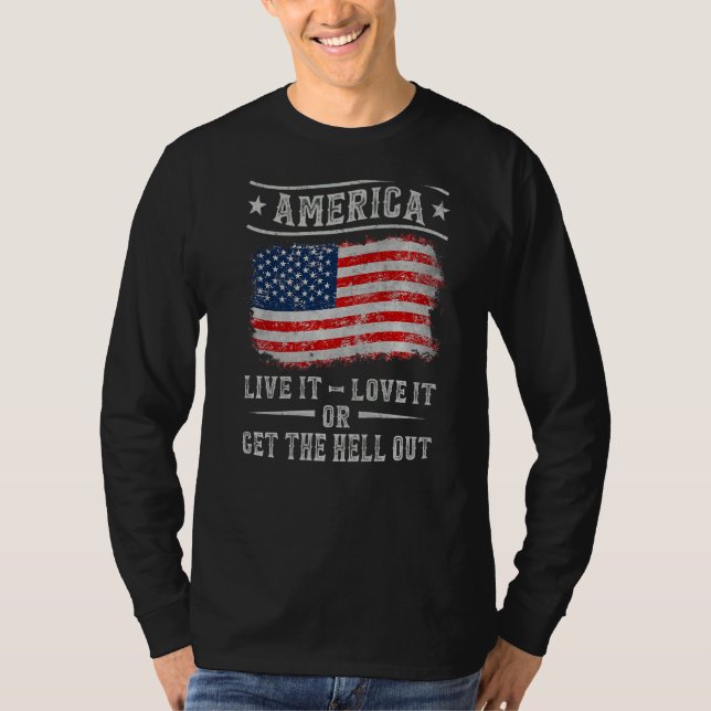 Amerika lebt es Liebe oder holt es aus dem 4. T-Shirt (Vorderseite)