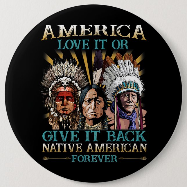 Amerika Liebe es oder gibt es zurück den amerikani Button (Vorderseite)