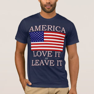 Amerika Liebe es oder Verlasse es Mens Dark Tshirt