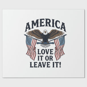 Amerika Liebe Es Oder Verlasse Es Patriotischer Ad Geschenkpapier