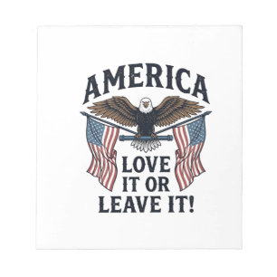 Amerika Liebe Es Oder Verlasse Es Patriotischer Ad Notizblock