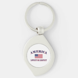 Amerika Liebe es oder verlasse es Schlüsselanhänger