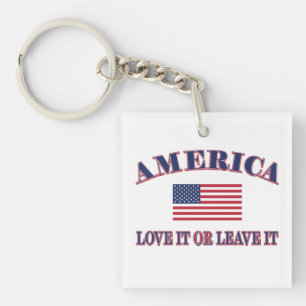 Amerika Liebe es oder verlasse es Schlüsselanhänger