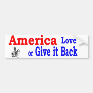 Amerika-Liebe oder geben zurück Autoaufkleber