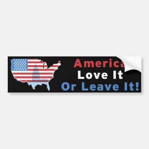 Amerika - Liebe verlässt es oder es! Autoaufkleber